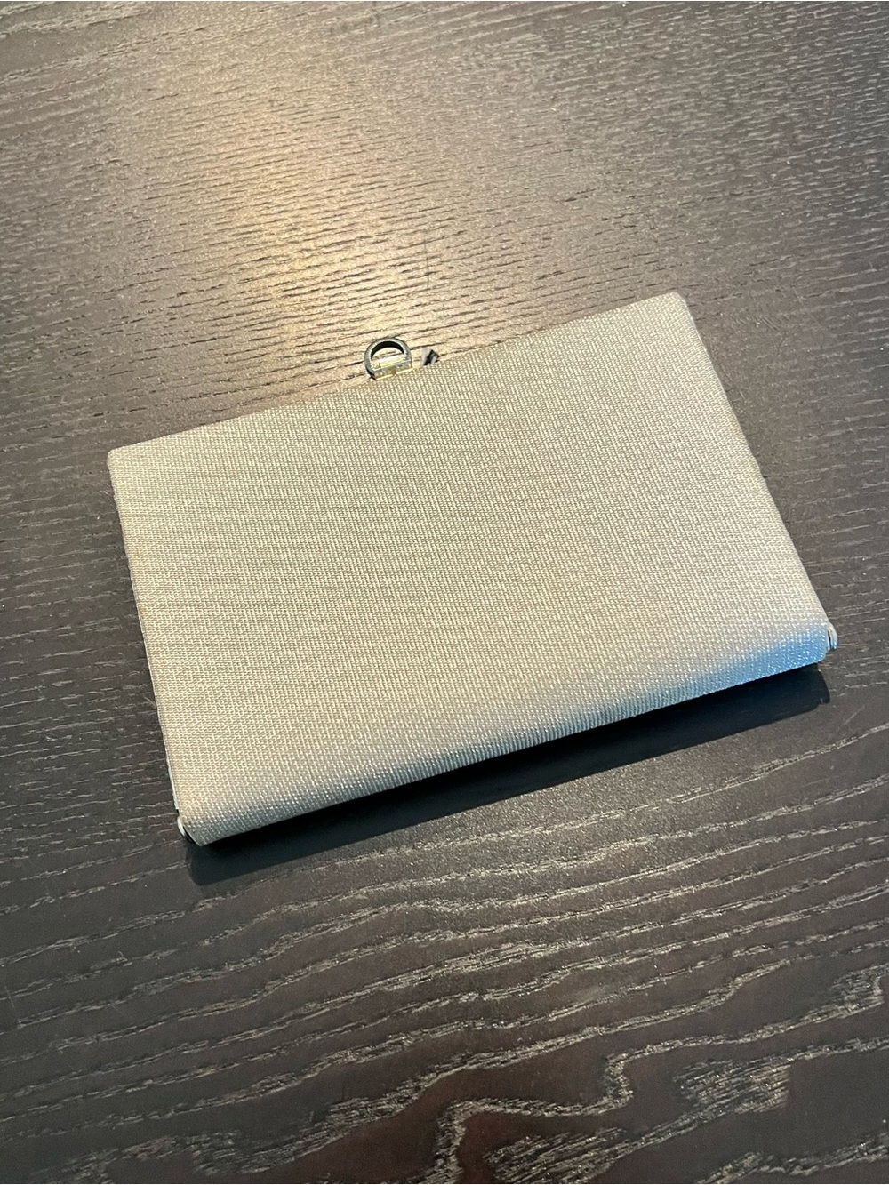 Vintage Silver Metallic Clutch Wristlet